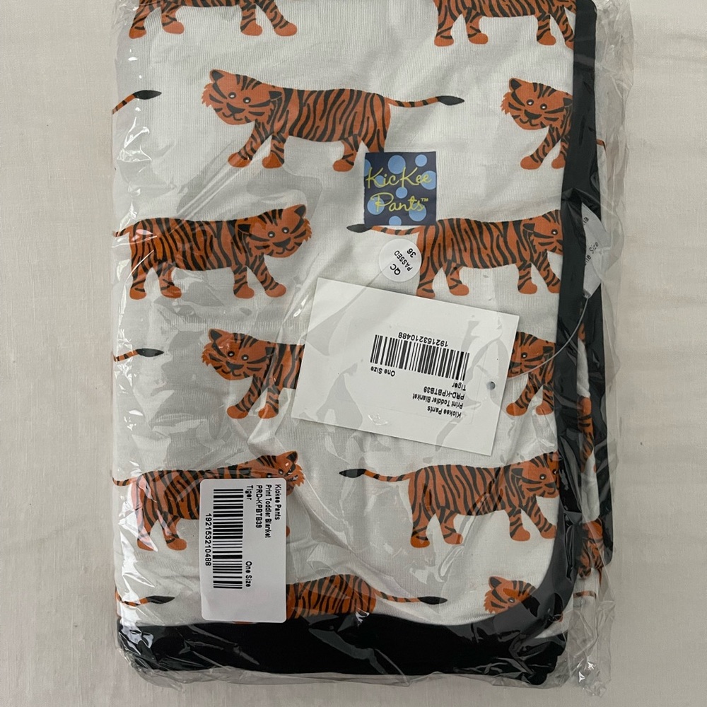 Kickee Pants toddler blanket in natural tiger